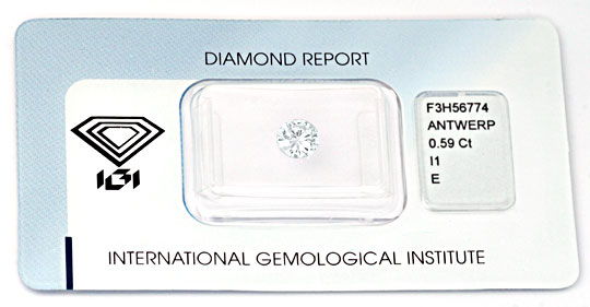 Foto 1 - Diamant 0,59 Brillant River Hochfeines Weiss IGI, D5672