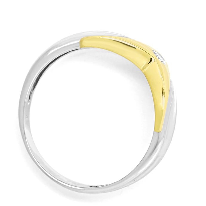 Foto 3 - Designer-Ring mit lupenreinem Brillant 14K Bicolor, S1936