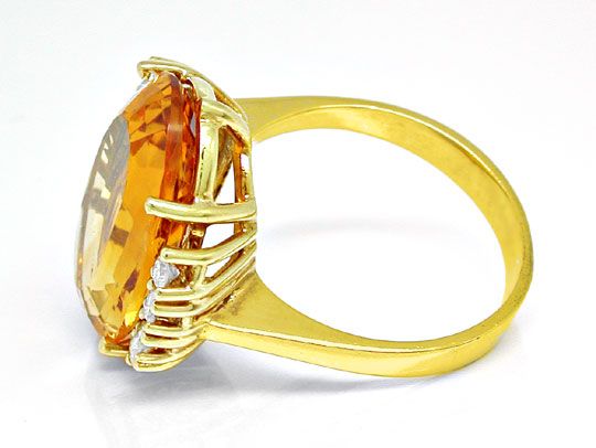 Foto 3 - Diamant-Brillant Citrin Ring, 14K Gelbgold, S6463